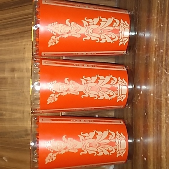 Vintage Culver MCM Thai Princess Hindu Highball set of 3 - Picture 1 of 5